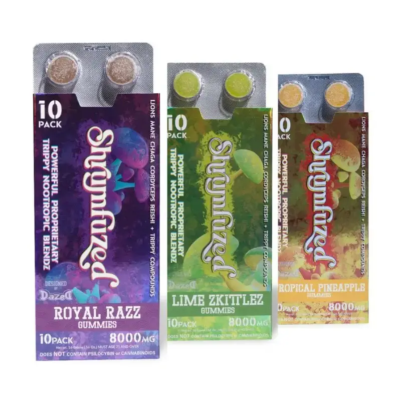 [Q-4352-10] Dazed SHRUMFUZED GUMMIES 8000MG 10PK 5 PER BOX (Sweet Pear)