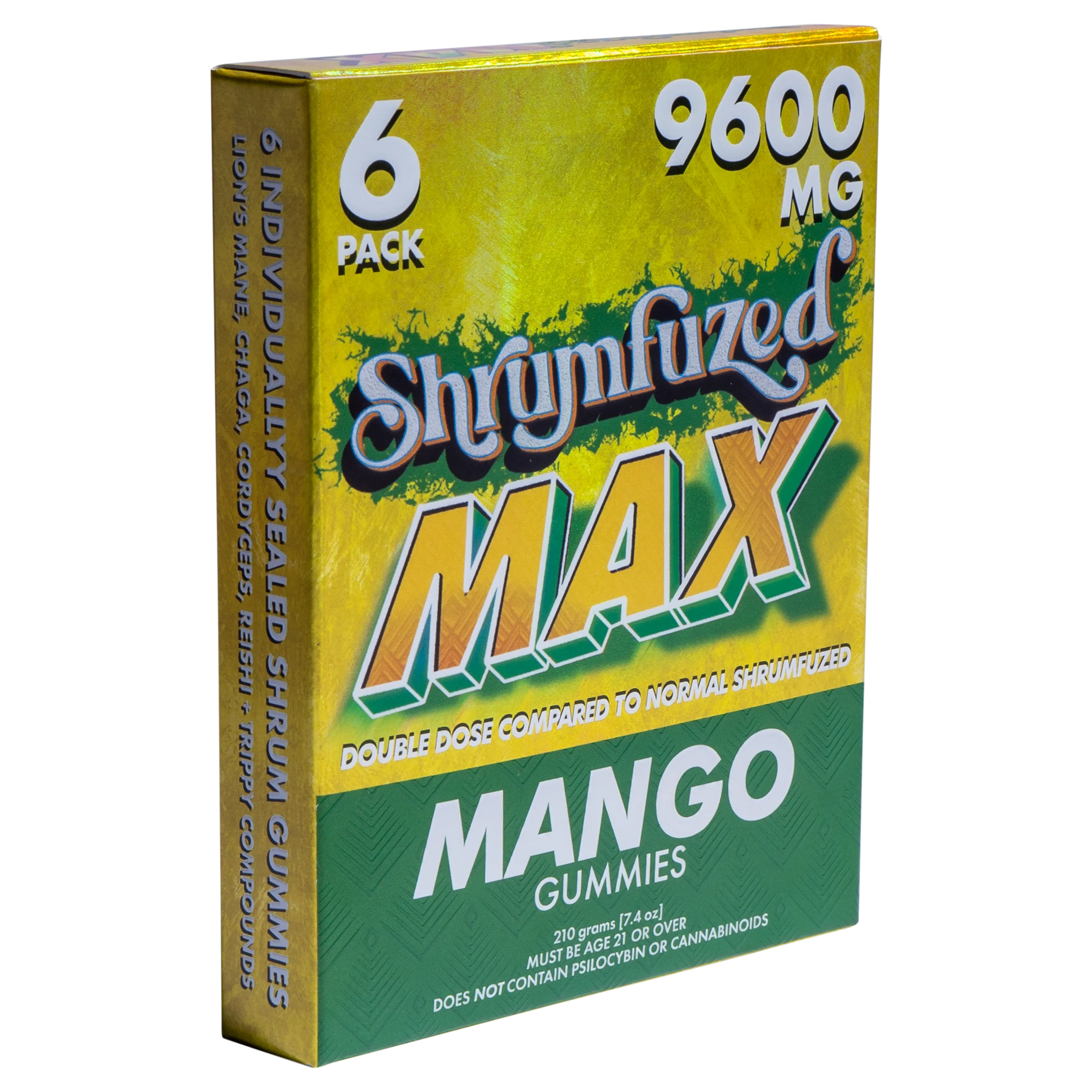 [Q-4828-03] Dazed Shrumfuzed MAX 6PK Gummies 9600mg 5ct Display (Strawmelon)