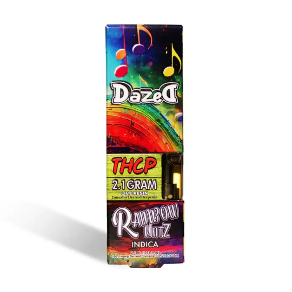 [Q-4349-02] DAZED THCP 2.1G CART 5PK A BOX (Rainbow Untz)
