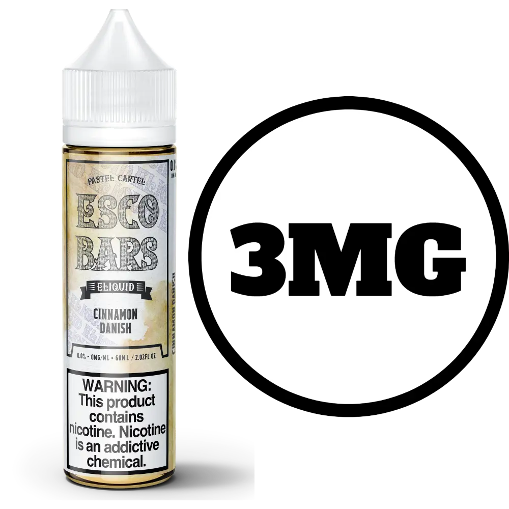 [Q-1909-11] ESCO BARS JUICE 60ML (3mg, Cinnamon Danish)