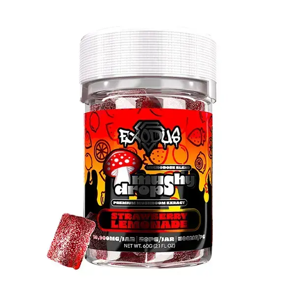 [Q-4705-04] Exodus Mushy Drops Gummies 20ct 10000mg (Strawberry lemonade)