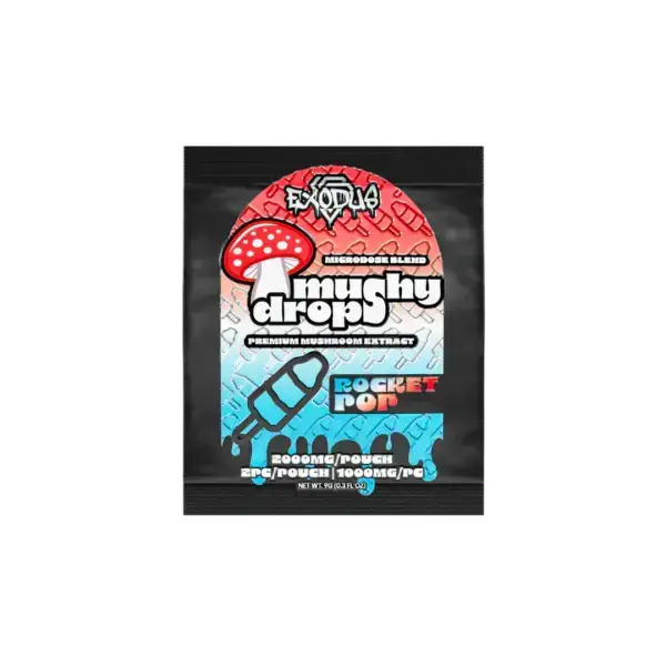 [Q-4704-02] EXODUS: MUSHY DROPS - MUSHROOM GUMMIES - 2CT 30CT 60000MG Total (Rocket Pop)