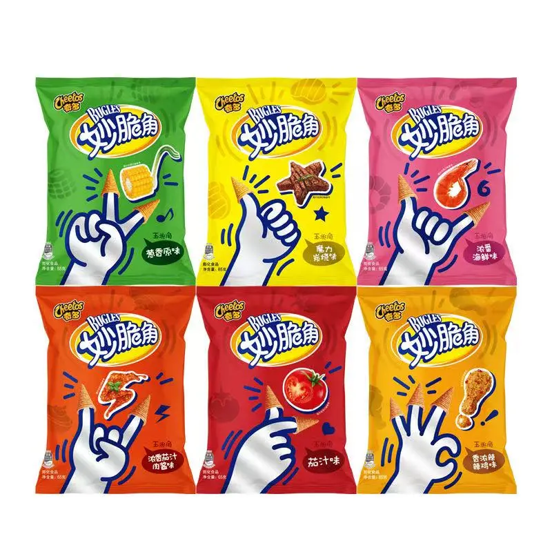[Q-4900-01] Exotic Chips Cheetos Bugles 65G 4PK (Meat Sauce)