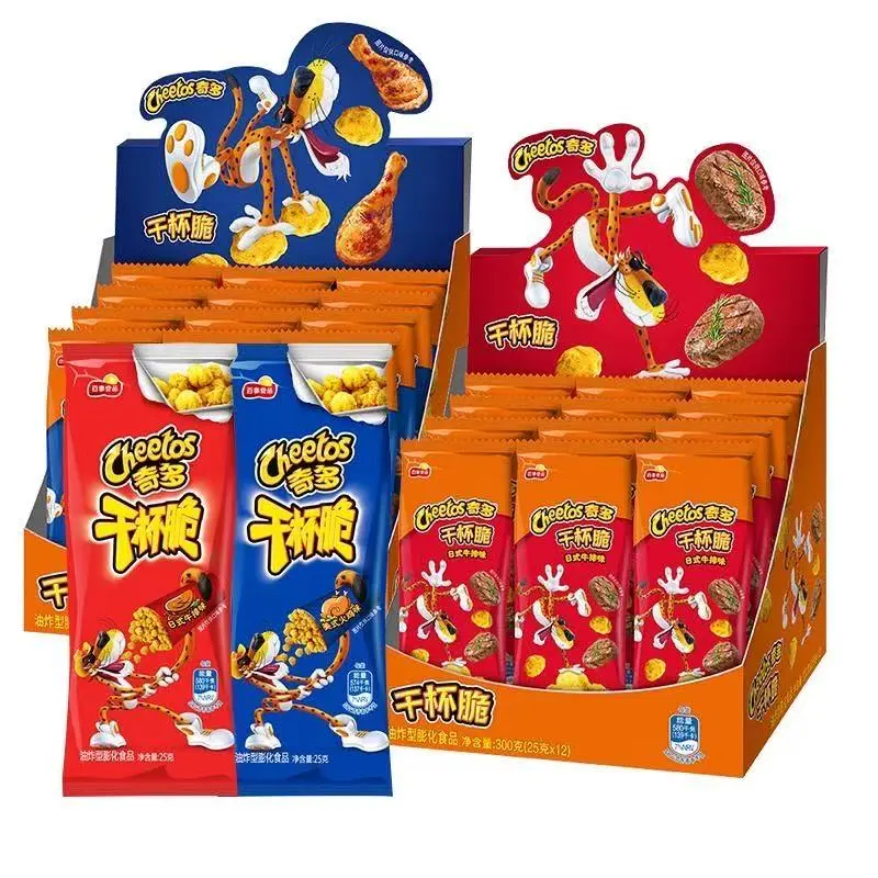 [Q-4899-02] Exotic Chips Cheetos Dry Cup Crisps 25G 12PK (American Turkey Leg)