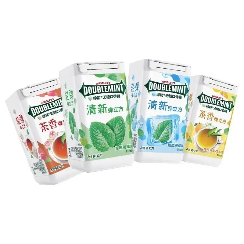 [Q-5010-03] Exotic Double Mint Five5 Sugarless Gum 40G 6PK (Strawberry)