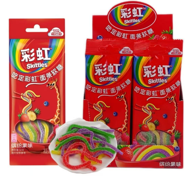 Exotic Skittles Noodle Gummy 32G 24PK