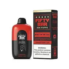 [Q-2001-08] FIFTY BAR 20000 PUFFS DISPOSABLE 5PK 16ML (Cinnamon Funnel Cake)
