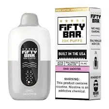 [Q-2001-18] FIFTY BAR 20000 PUFFS DISPOSABLE 5PK 16ML (OMG Smoothie)