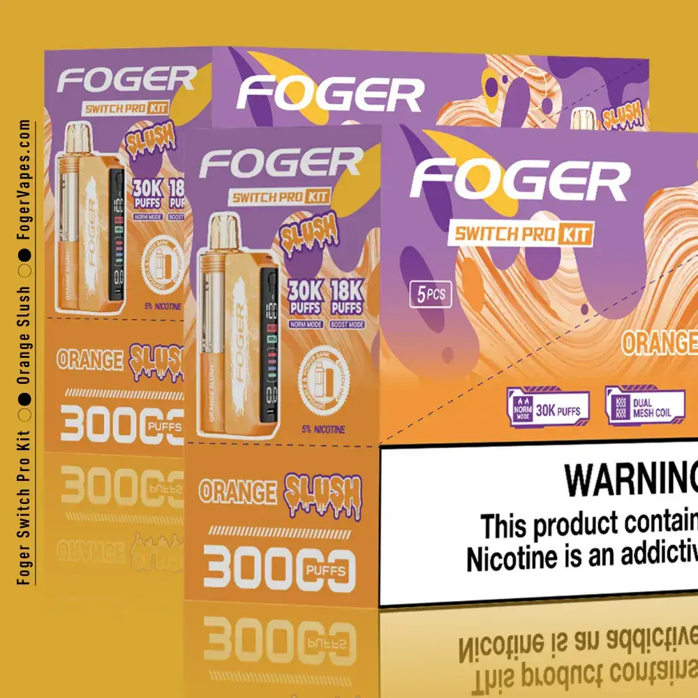 [T-1554-02] Foger Switch Pro 30K Kit 18ml 5PK Slush (Orange Slush)