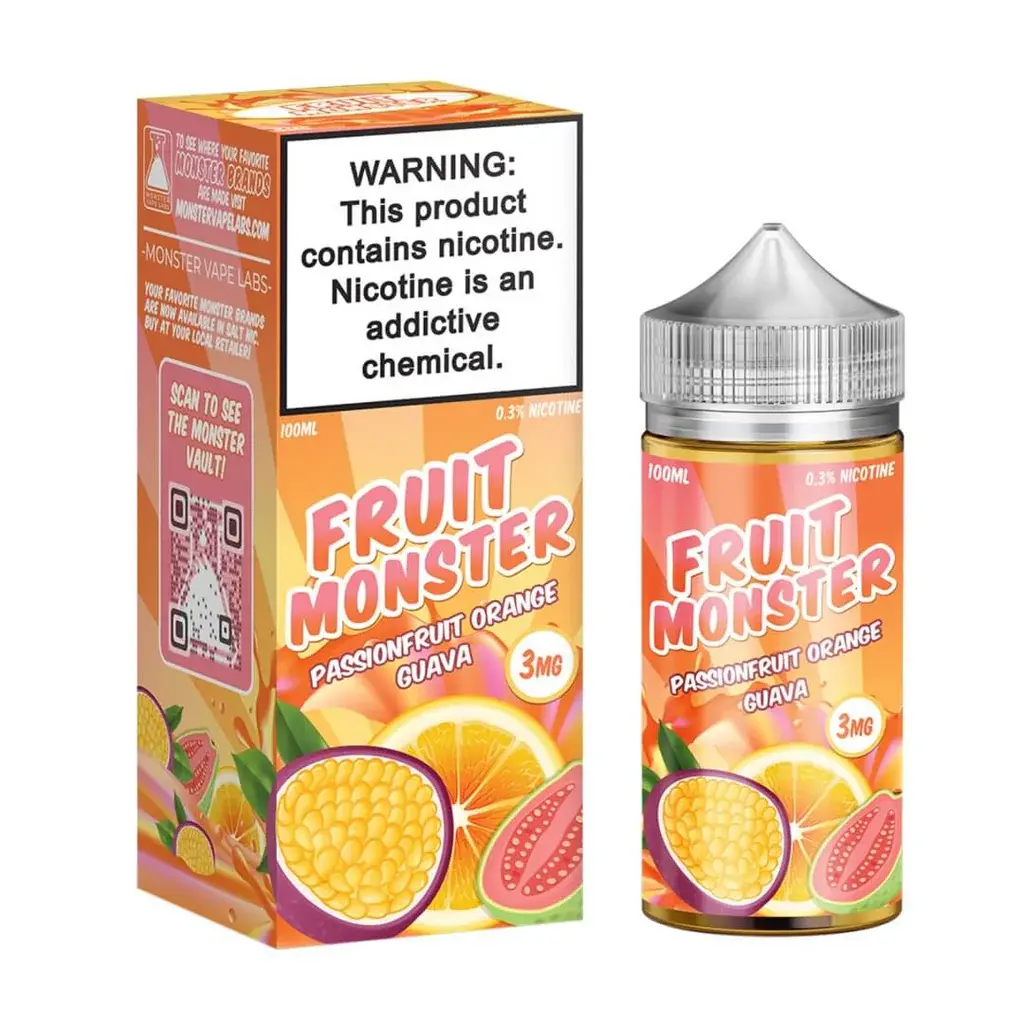 [Q-2025-14] FRUIT MONSTER 100ML (3mg, Passionfruit Orange Guava)