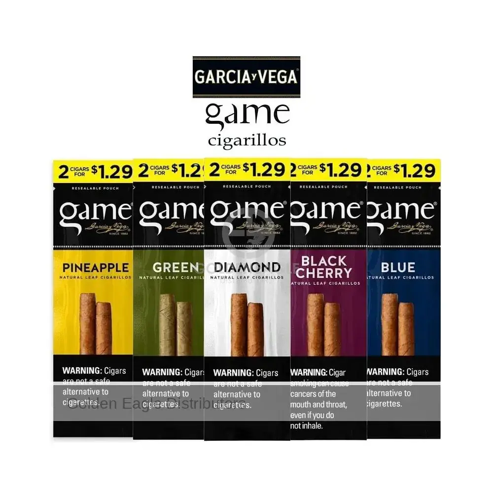 [T-1535-14] Game Cigarillos 2 For $1.29 Display of 30 (Black Cherry)
