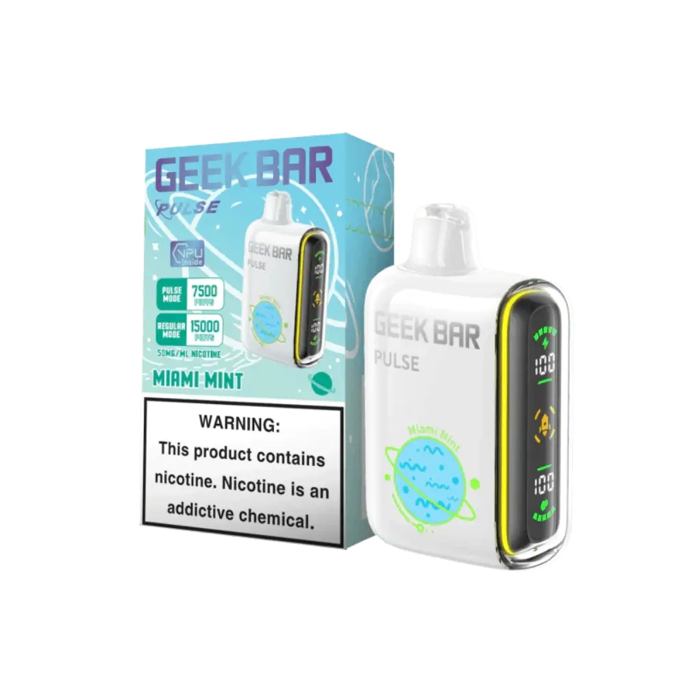 [Q-2069-20] GEEK BAR PULSE 15000 5PK 16ML (Miami Mint)