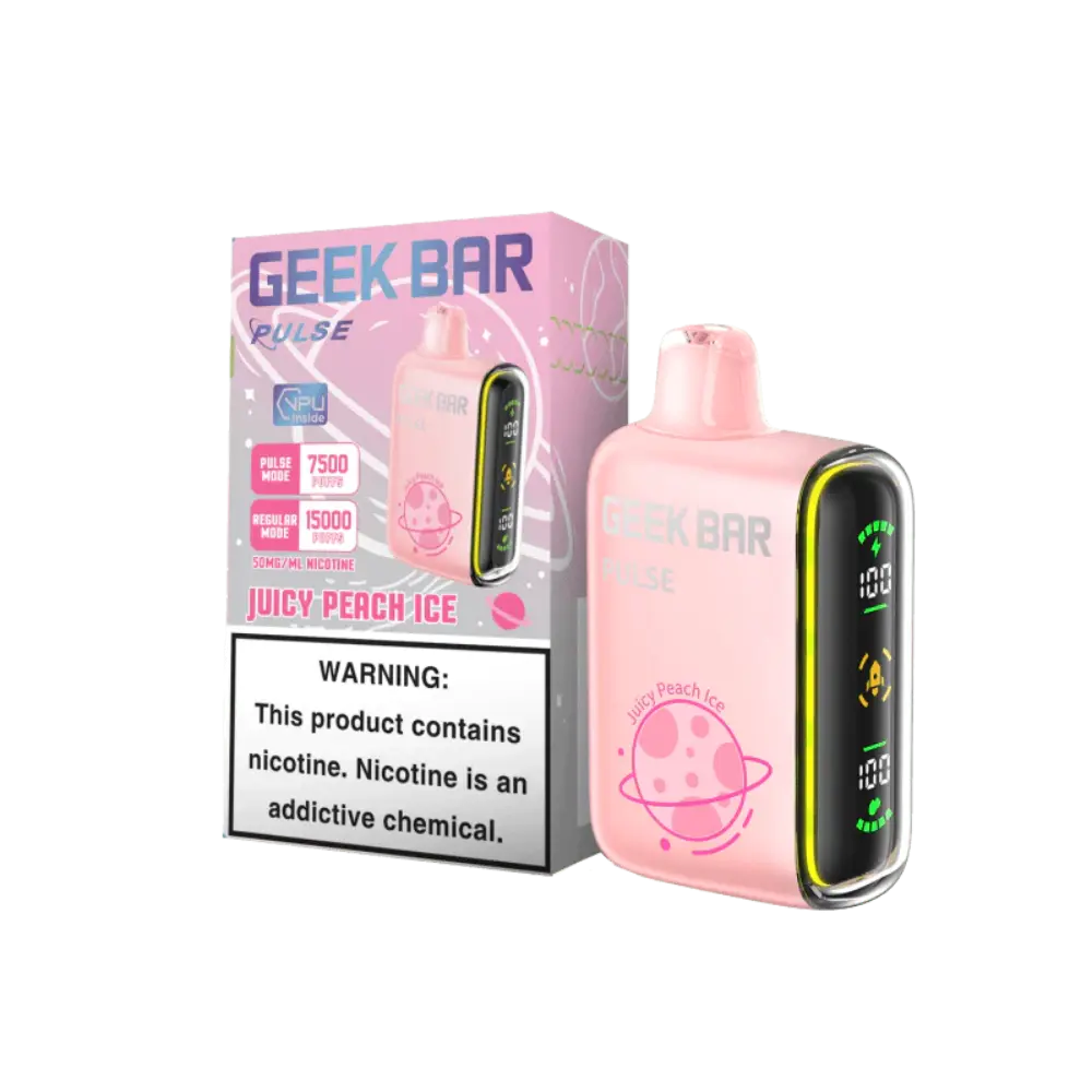 [Q-2069-11] GEEK BAR PULSE 15000 5PK 16ML (Juicy Peach Ice)