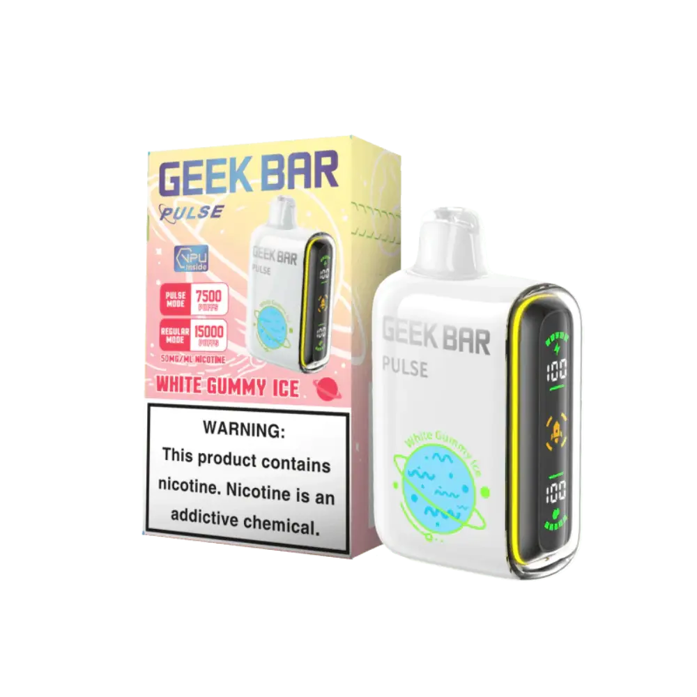 [Q-2069-23] GEEK BAR PULSE 15000 5PK 16ML (White Gummy Ice)