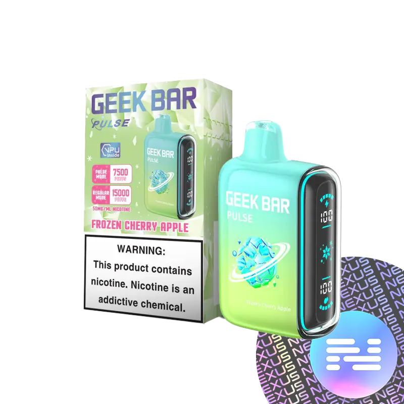 [Q-2070-03] GEEK BAR PULSE 15000 PUFFS 5PK 16ML FROZEN (Cherry Apple)