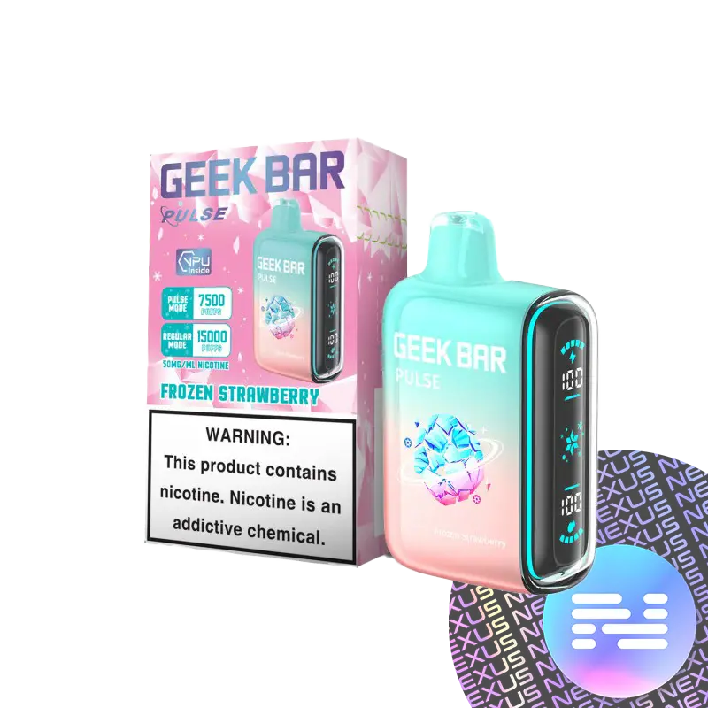 [Q-2070-02] GEEK BAR PULSE 15000 PUFFS 5PK 16ML FROZEN (Strawberry)