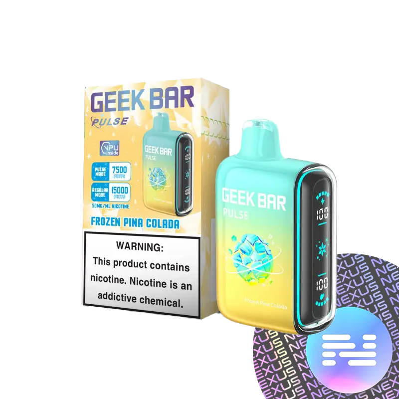 [Q-2070-01] GEEK BAR PULSE 15000 PUFFS 5PK 16ML FROZEN (Pina Colada)