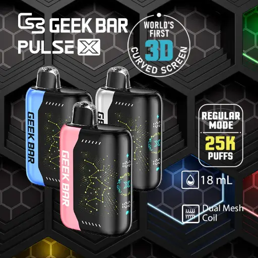 [Q-2073-21] GEEK BAR PULSE X 25000 18ML (Patriot Edition Blue Razz Ice)
