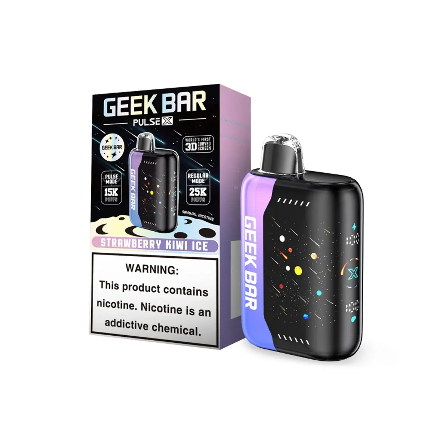 [Q-2074-04] GEEK BAR PULSE X 25000 18ML METEOR EDITION (Strawberry Kiwi Ice)