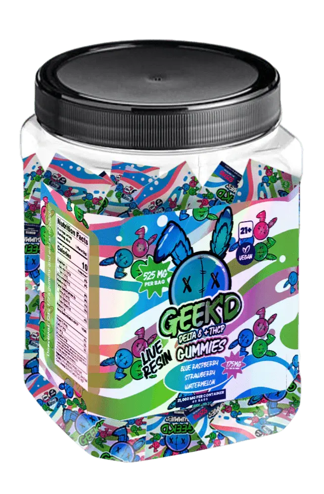 Geek'D Assorted Gummy 40CT Jar D8+THCP