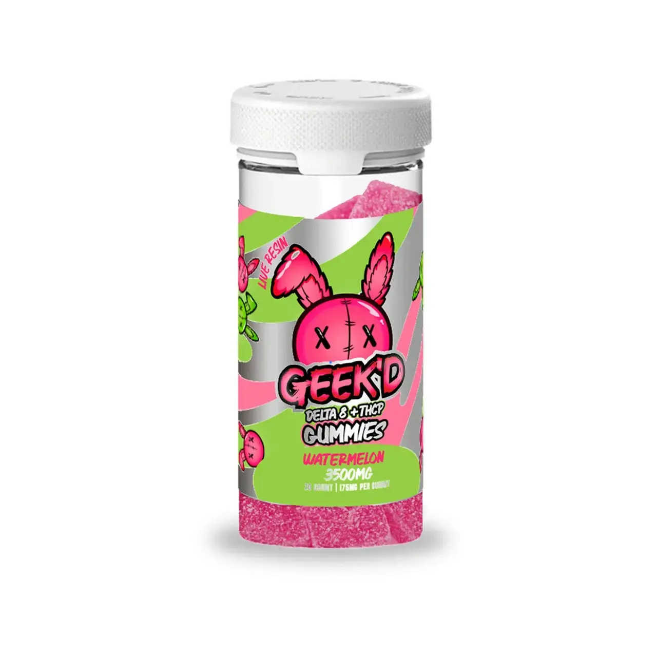 Geek'D Gummy 3500MG jar D8+THCP