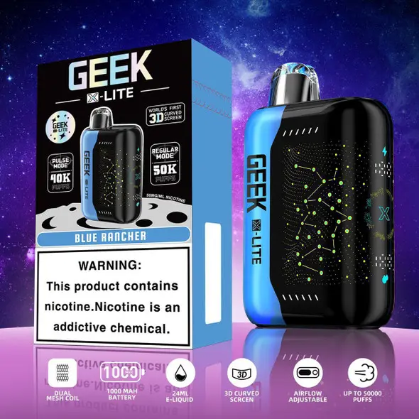 [T-1505-17] Geek X-Lite 24ML 5ct 50k Puff (White Peach Raspberry)