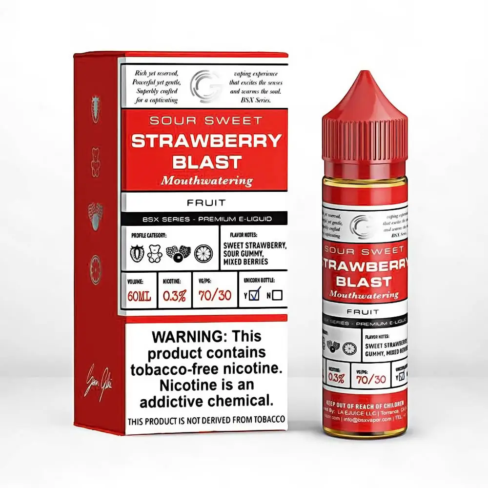 [Q-2198-30] GLAS BSX 60ML (0mg, Strawberry Blast)