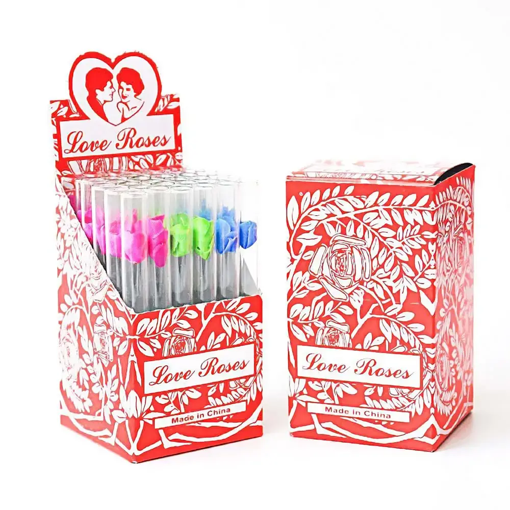 [Q-2222-01] GLASS ROSE PIPE 36 Pcs a Box (4 inch)