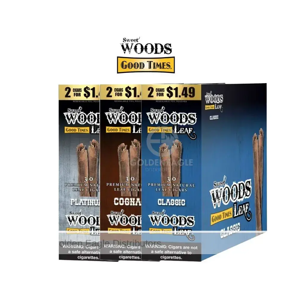 [T-1621-07] Good Times Sweet Woods Leaf 2 For $1.49 Display of 15 (RUSSIAN CREAM)