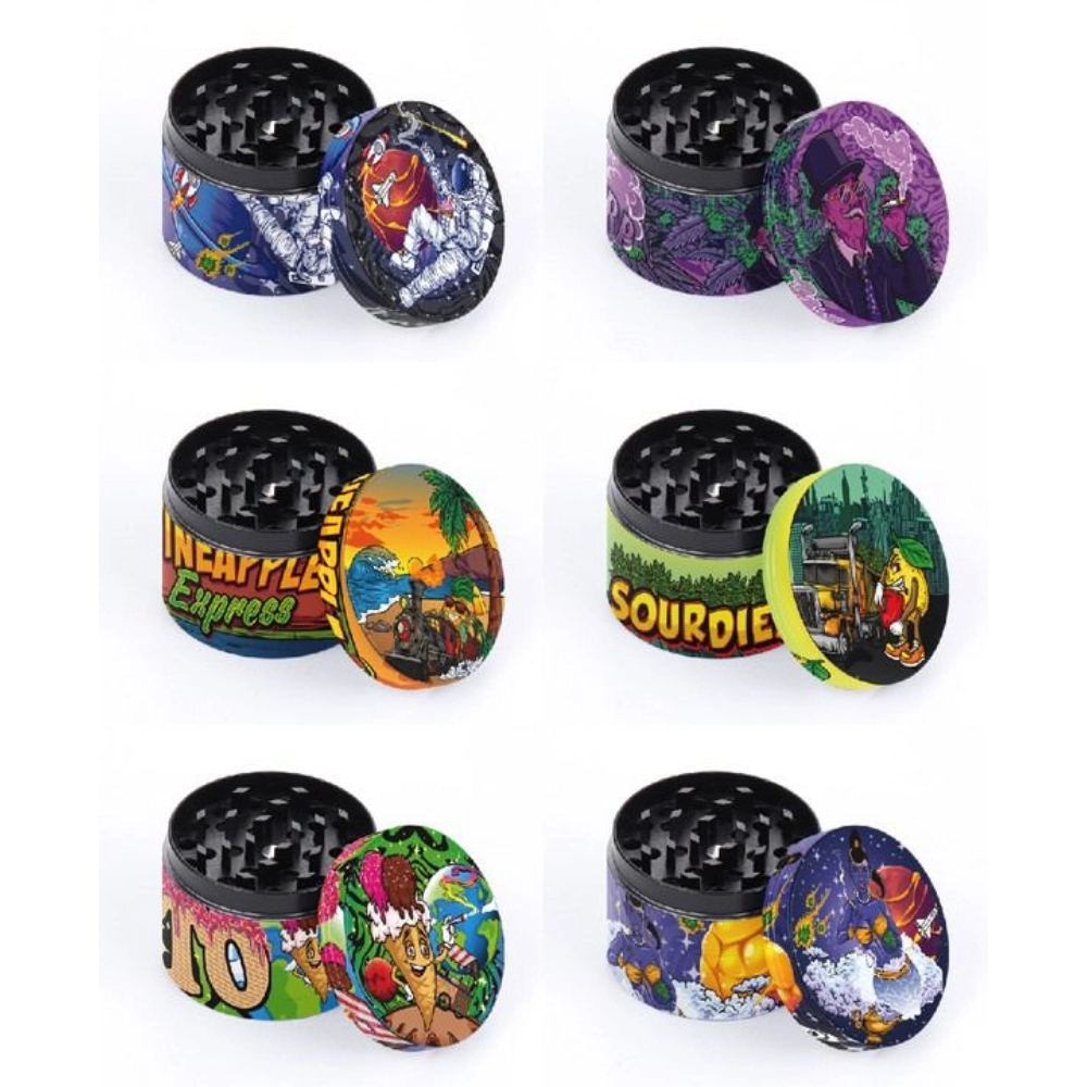 GRINDER 63MM 4-LEVELS ASSORTED UNIVERSE DESIGNS AND COLORS