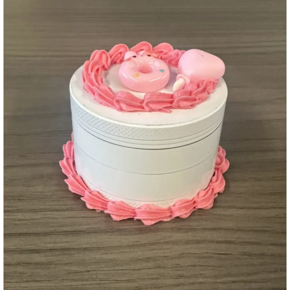 [Q-2327-11] GRINDER 63MM FAKE CAKE EDITION (Bunny White Cake With Ballon)