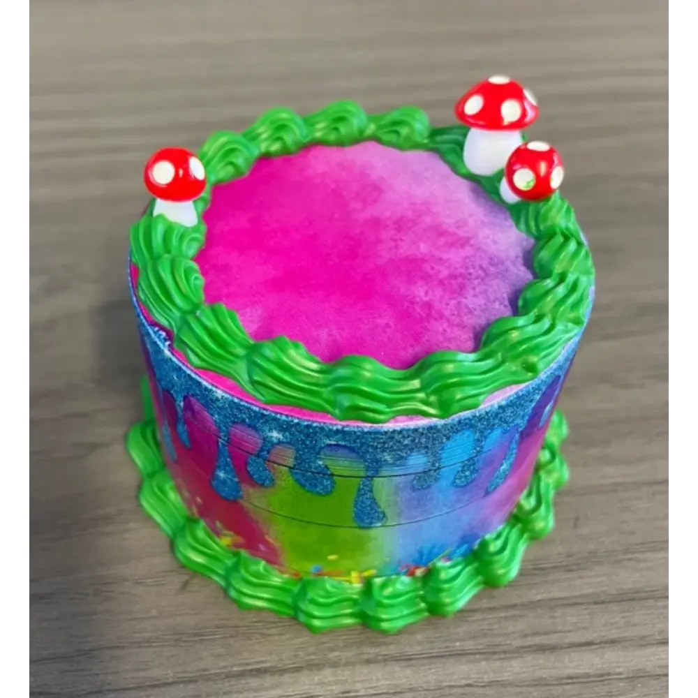 [Q-2327-12] GRINDER 63MM FAKE CAKE EDITION (Rainbow Cake Mushroom Top)