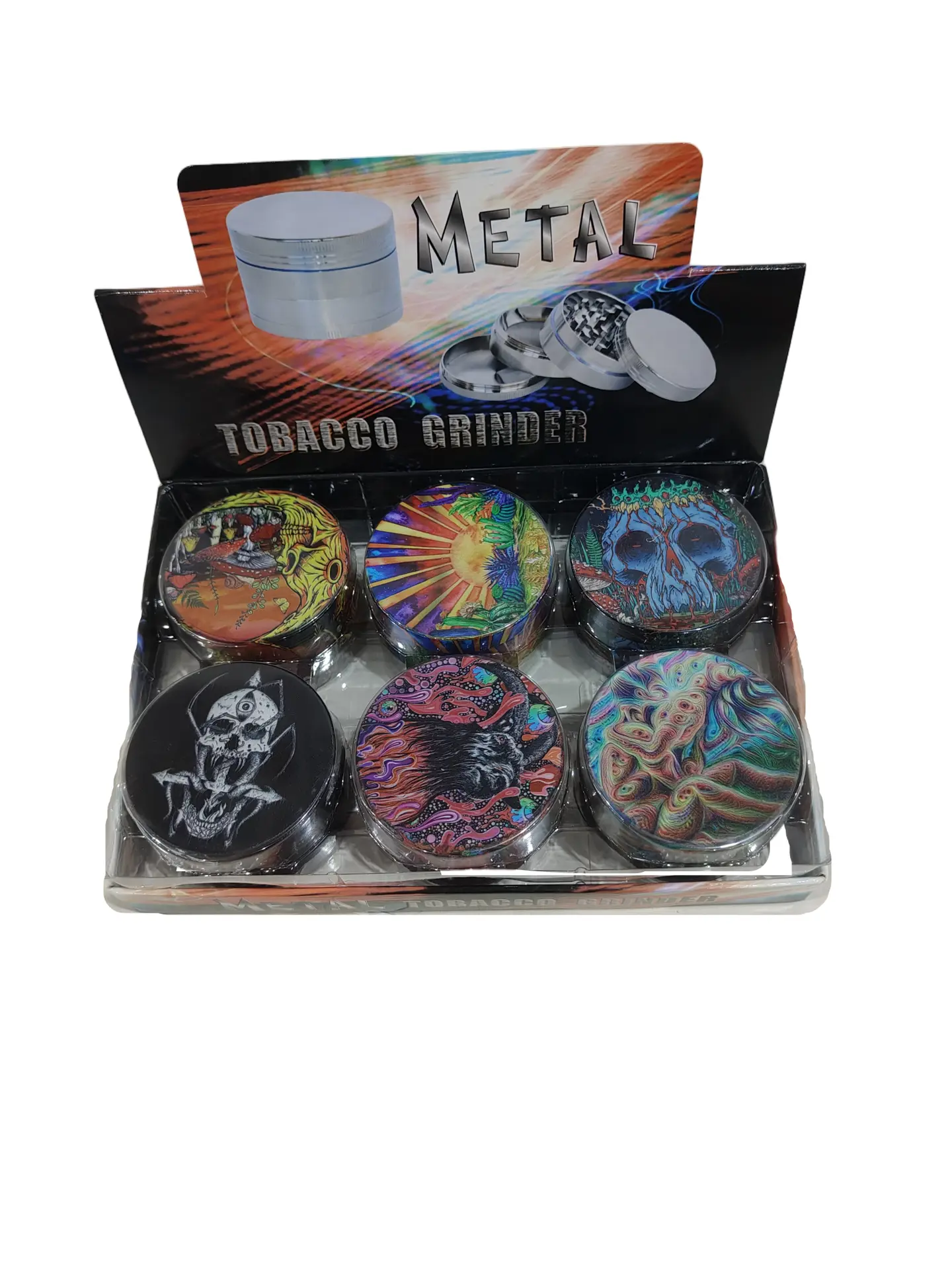Grinder Zinc 63MM Full Print Mix 6PK