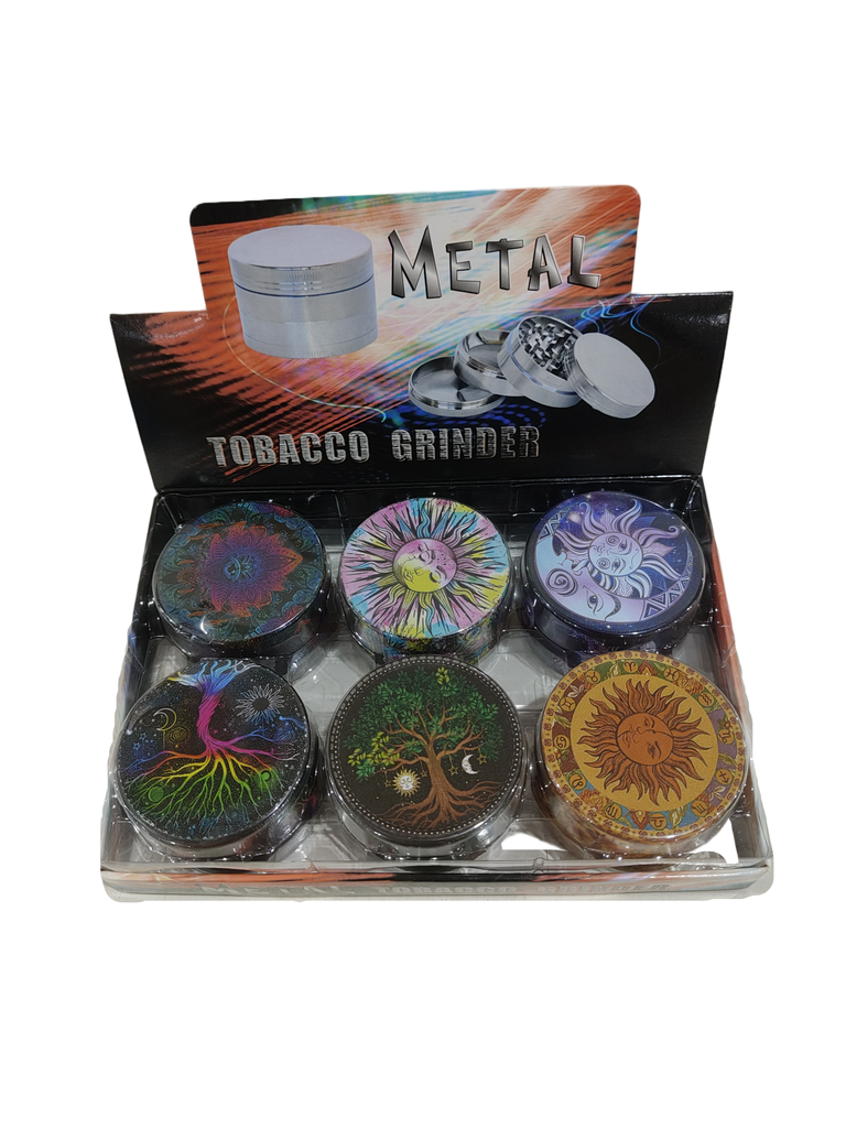 Grinder Zinc 63MM Print on Lid Design121 6PK
