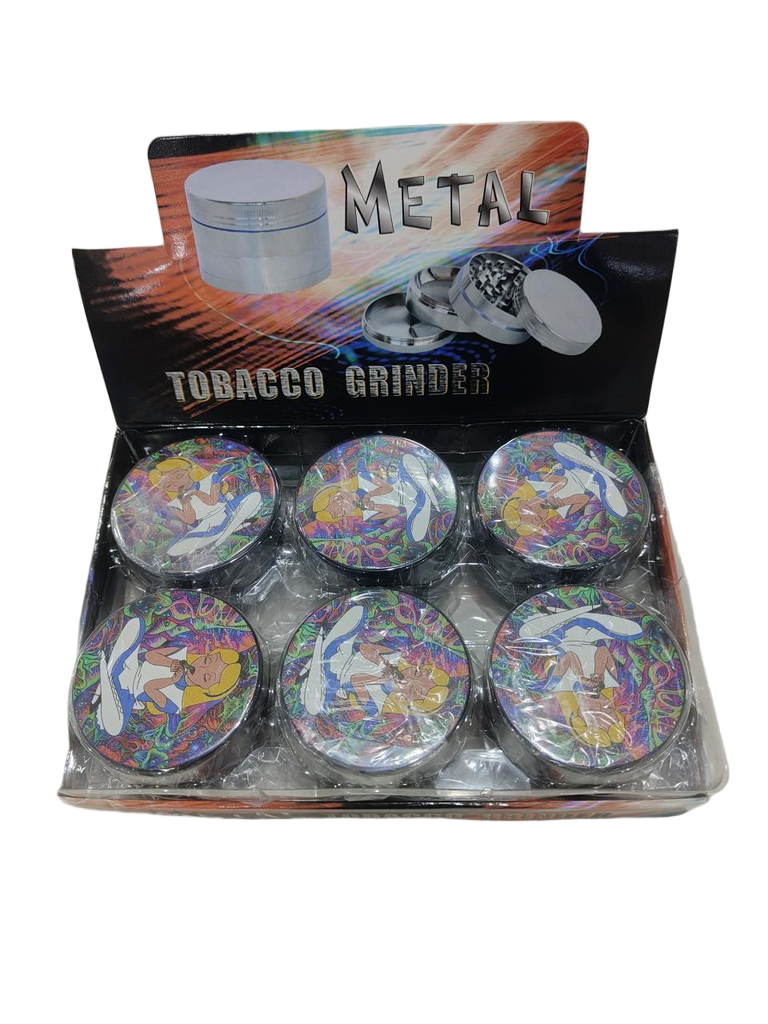 Grinder Zinc 63MM Print On Lid Jules Braswell 6PK