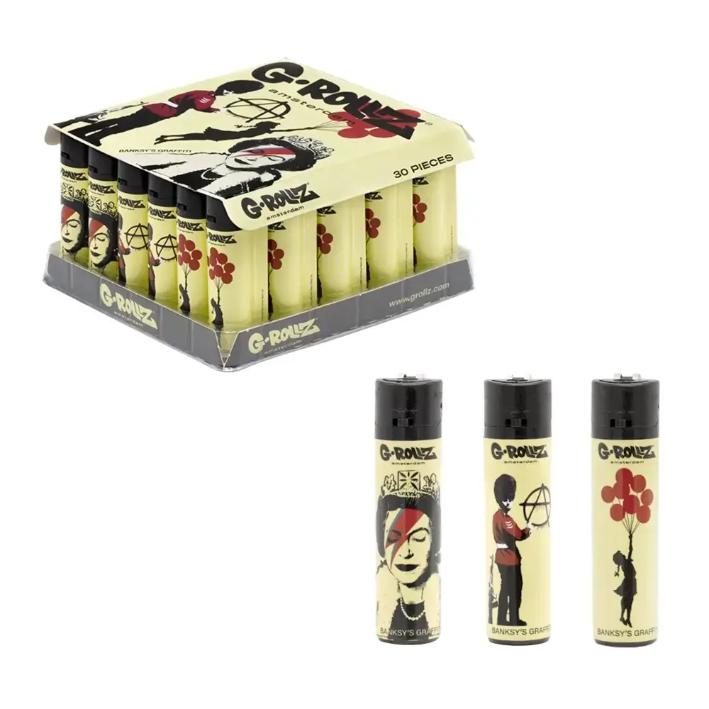 [Q-4360-04] G-Rollz | Banksy's Graffiti Lighters 30pcs in Display (Queen)