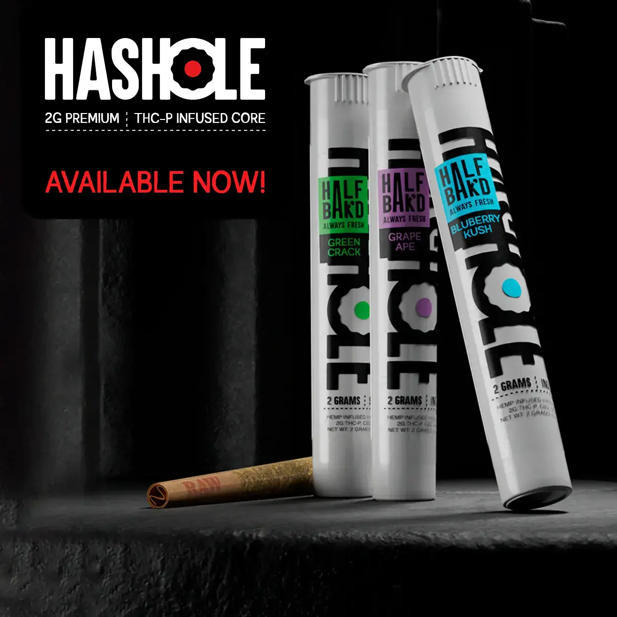 [T-1548-02] Half Bak'd 2G Hashole THC-P 10CT (Grape Ape)