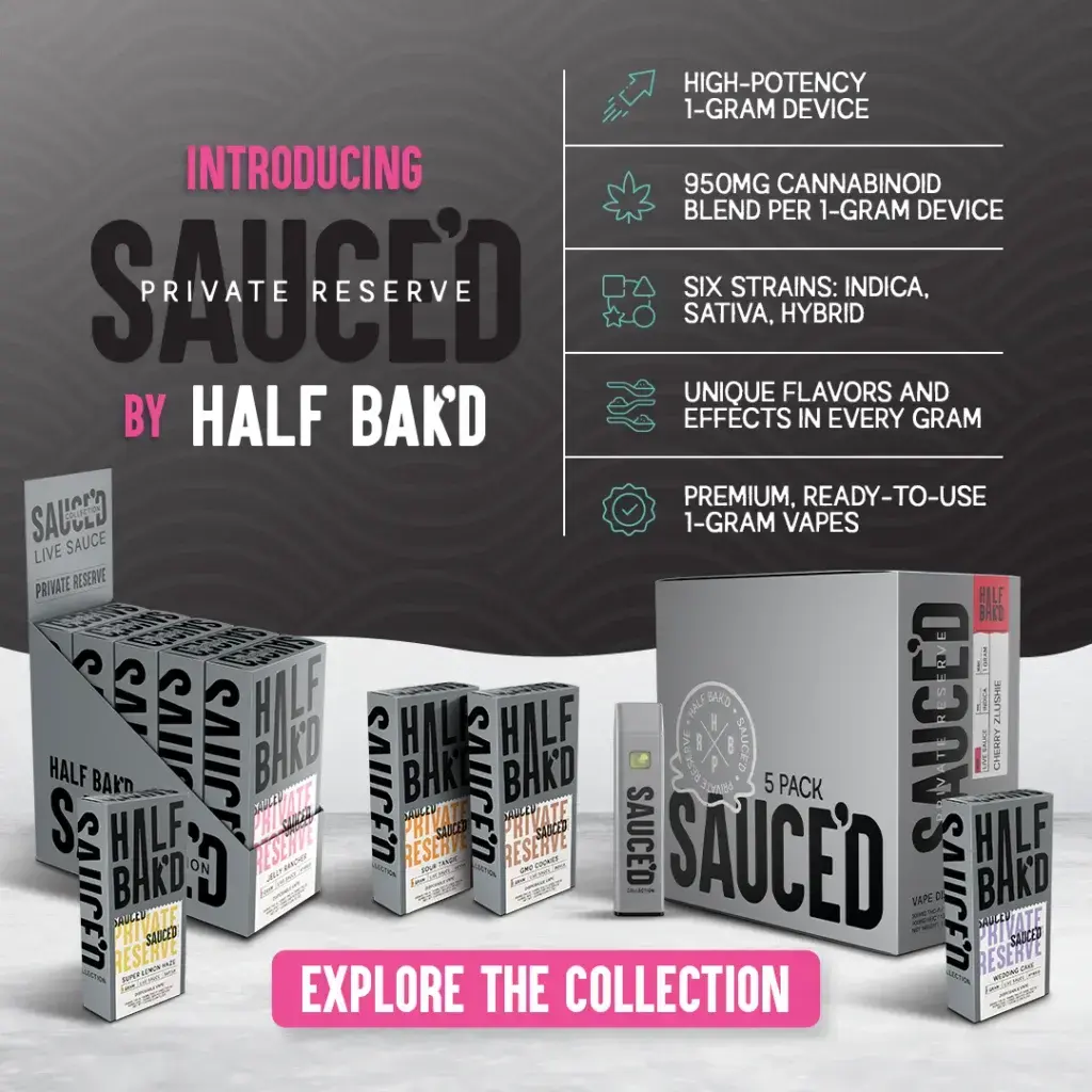 [T-1310-06] HALF BAK'D PRIVATE RESERVE 1G DISPOSABLE 5CT (WEEDING CAKE)