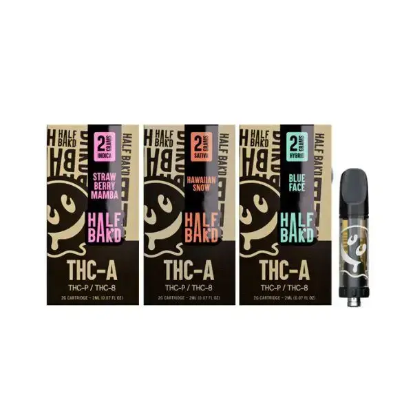 [10089-04] HALF BAK'D THC-A 2G CARTRIDGE 5CT A BOX (La Cookies)