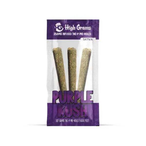 [T-1264-04] High Grams 3PC Preroll 6G THC-P (Purple kush)