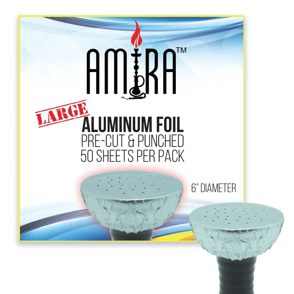 HOOKAH LARGE PRE-PUNCHED FOILS 50 SHEETS 24pk