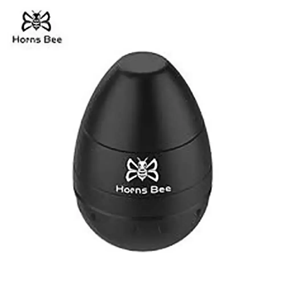 [Q-2621-01] HORNS BEE 4 PIECE 2" TUMBLER ROLY-POLY ALUMINUM ALLOY HERB GRINDER (Black)