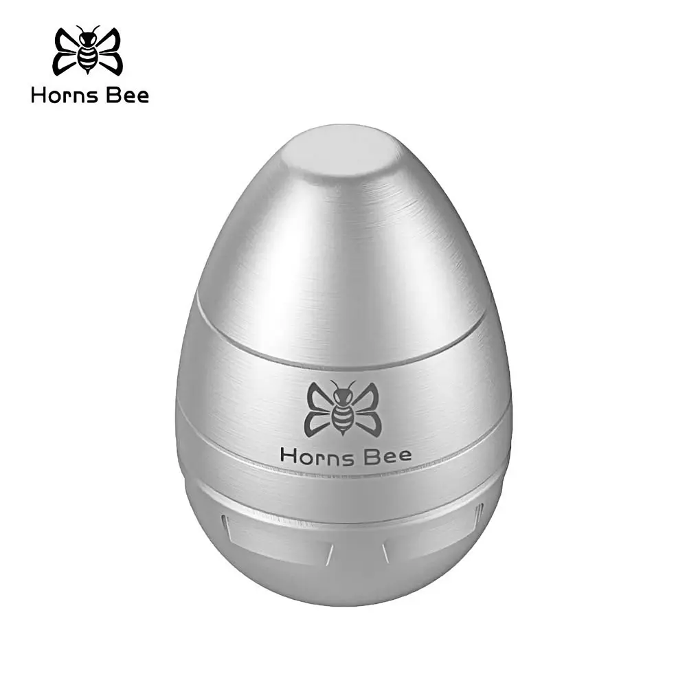 [Q-2621-02] HORNS BEE 4 PIECE 2" TUMBLER ROLY-POLY ALUMINUM ALLOY HERB GRINDER (Silver)