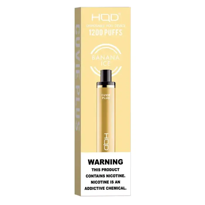 [Q-4725-07] HQD CUVIE Plus Disposable Vapes 5ML 6PK 1200 Puff (Banana Ice)