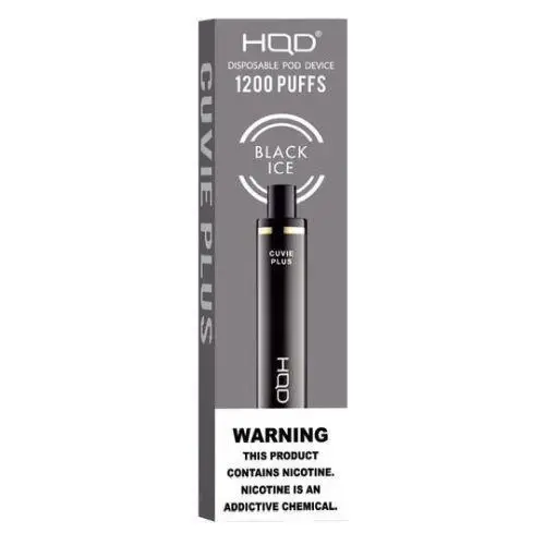 [Q-4725-01] HQD CUVIE Plus Disposable Vapes 5ML 6PK 1200 Puff (BLACK ICE)