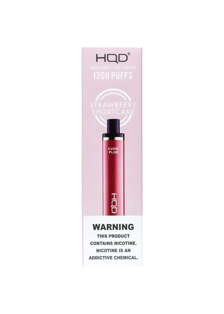 [Q-4725-29] HQD CUVIE Plus Disposable Vapes 5ML 6PK 1200 Puff (Strawberry Shortcake)