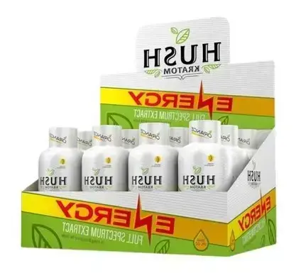 [Q-2627-06] HUSH DISPLAY OF 12CT (Energy 2oz Kratom Shot)