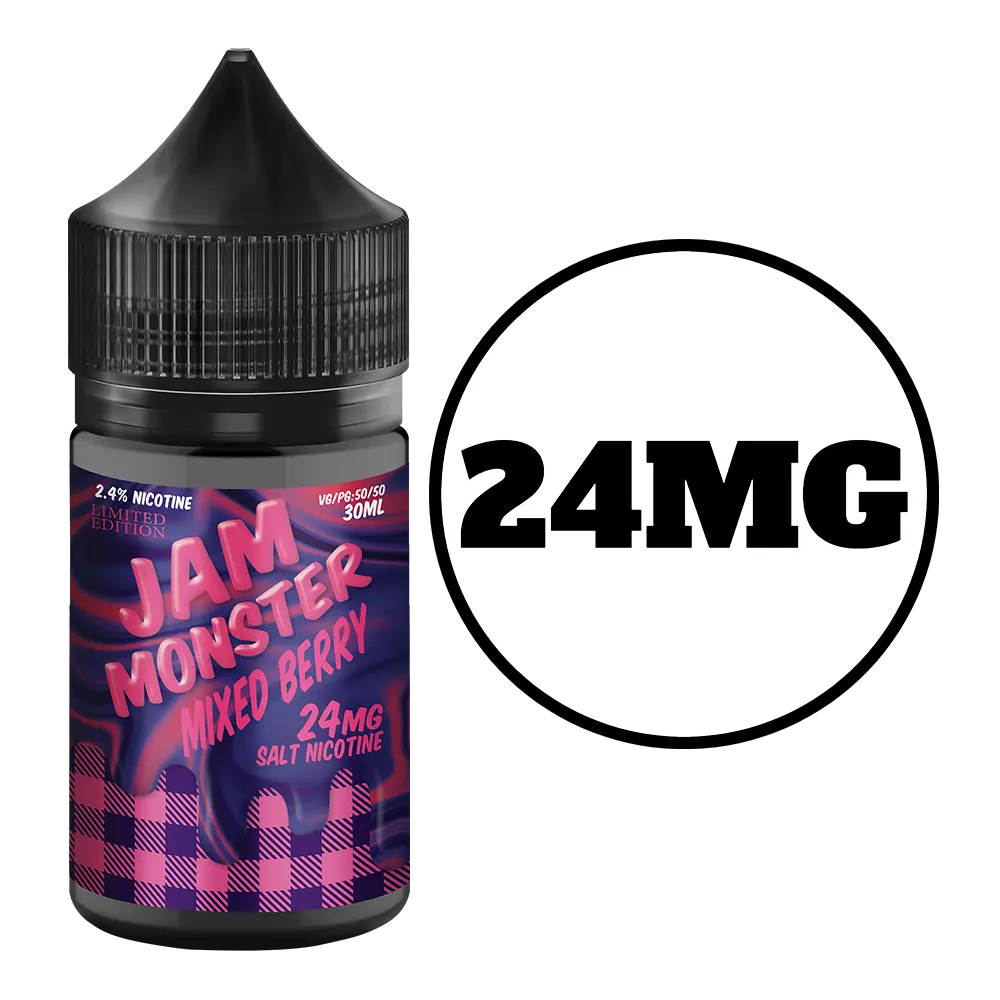 [Q-2650-07] JAM MONSTER SALT 30ML (24MG, Mixed Berry)
