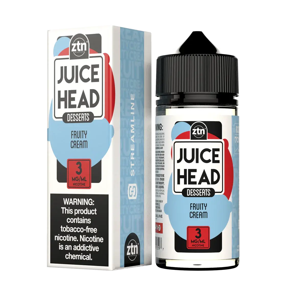 [Q-2667-05] JUICE HEAD DESSERT 100ML (3mg, Fruity Cream)