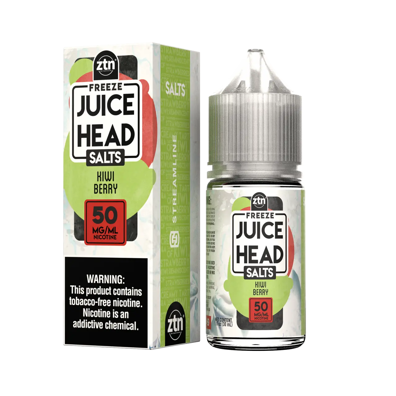 [Q-2669-12] JUICE HEAD FREEZE SALT 30ML (50mg, Kiwi Berry Ice)